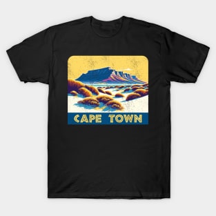 Vintage Cape Town Travel Poster Sticker | Howzit South Africa | Explore Table Mountain T-Shirt